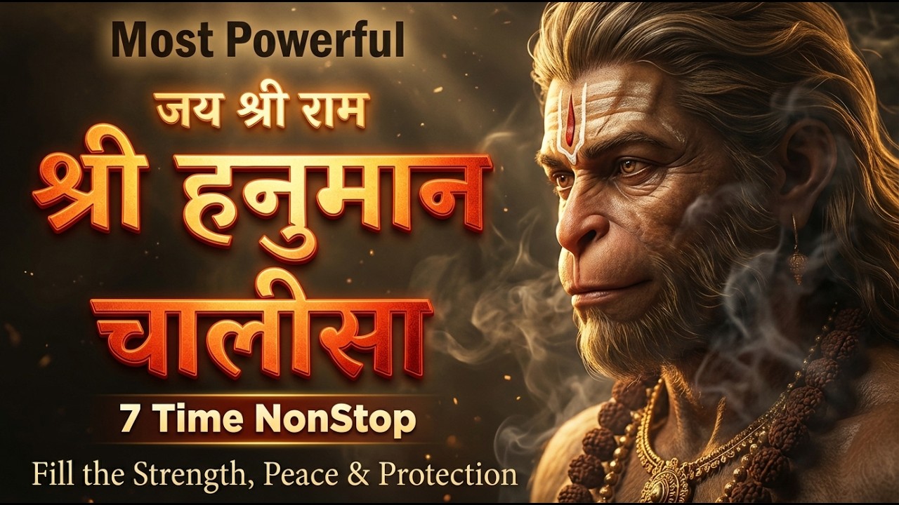 7-T-Nonstop🔱Shri Hanuman Chalisa | Powerful Chant for Strength, Peace & Protection🔱(Official Video)
