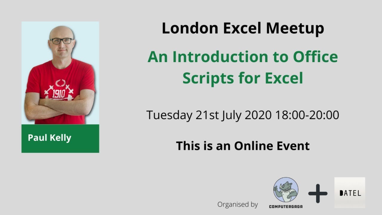Introduction to Office Scripts for Excel - 21st July 2020