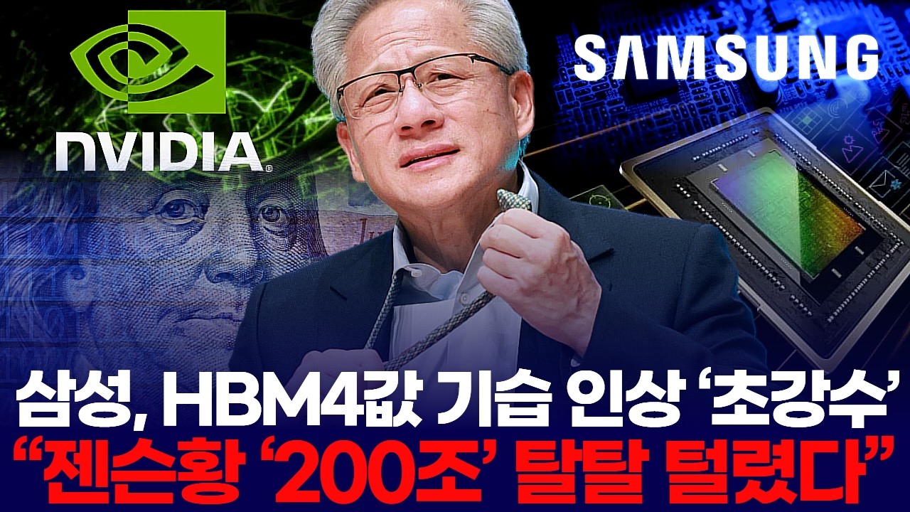 삼성, HBM4값 기습 인상 ‘초강수’  “젠슨황 ‘200조’ 탈탈 털렸다”