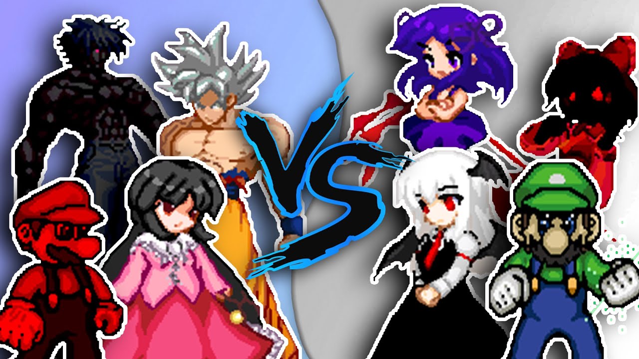 『MUGEN』~ 4 Random Cheap Chars vs. 4 Random Cheap Chars (WinMUGEN 4v4 Test)