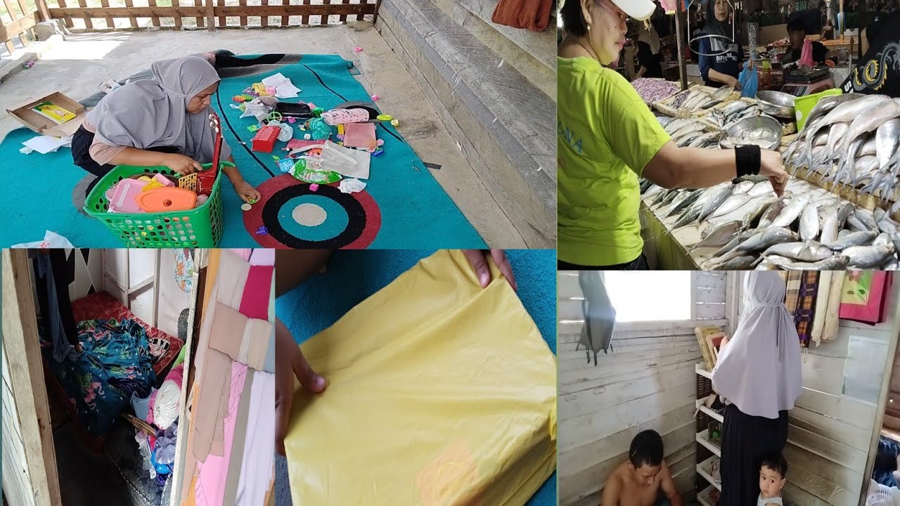 UPLOAD VIDIO PERTAMA DI AKUN BARU. UNBOXING BAJU SUAMI, BERSIH2 RUMAH DI LANJUT BELANJA MINGGUAN