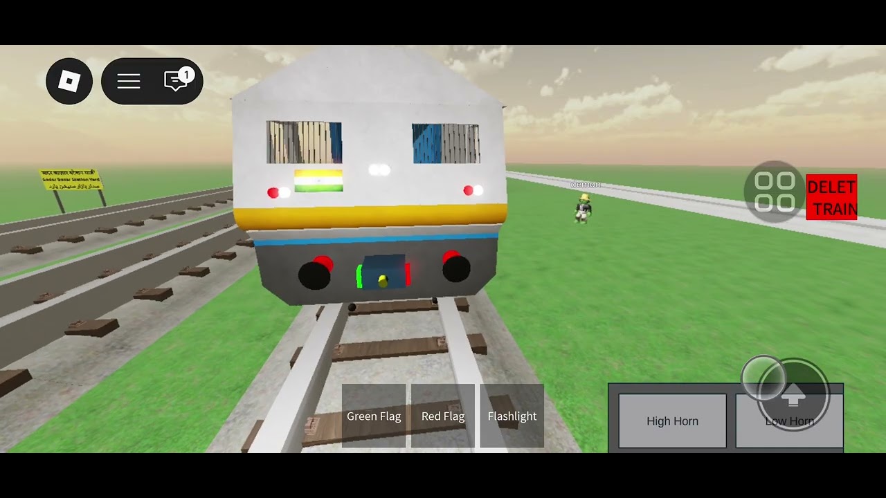 Playing Roblox Indian Rail Simulator (Beta) This is not the final version The Test running on Game