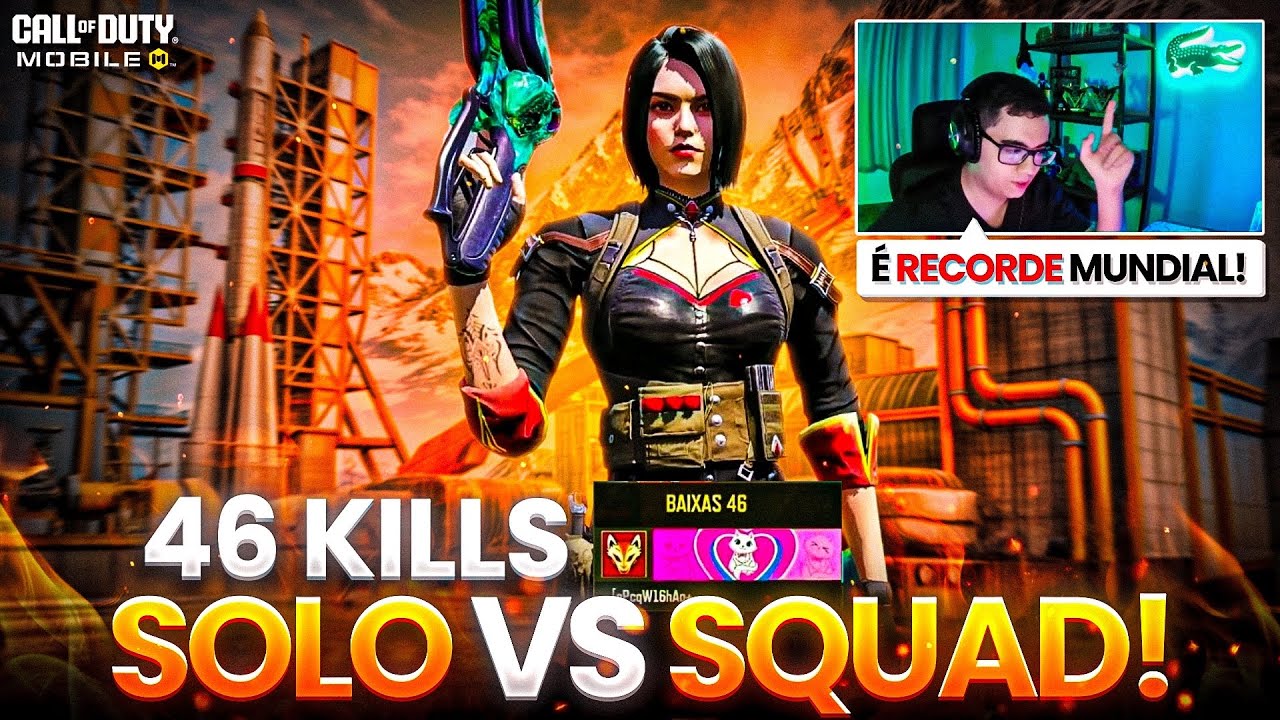 NOVO RECORDE MUNDIAL DE KILLS NO SOLO VS SQUAD DO COD MOBILE! 🔥 (46 KILLS - SEASON 9)