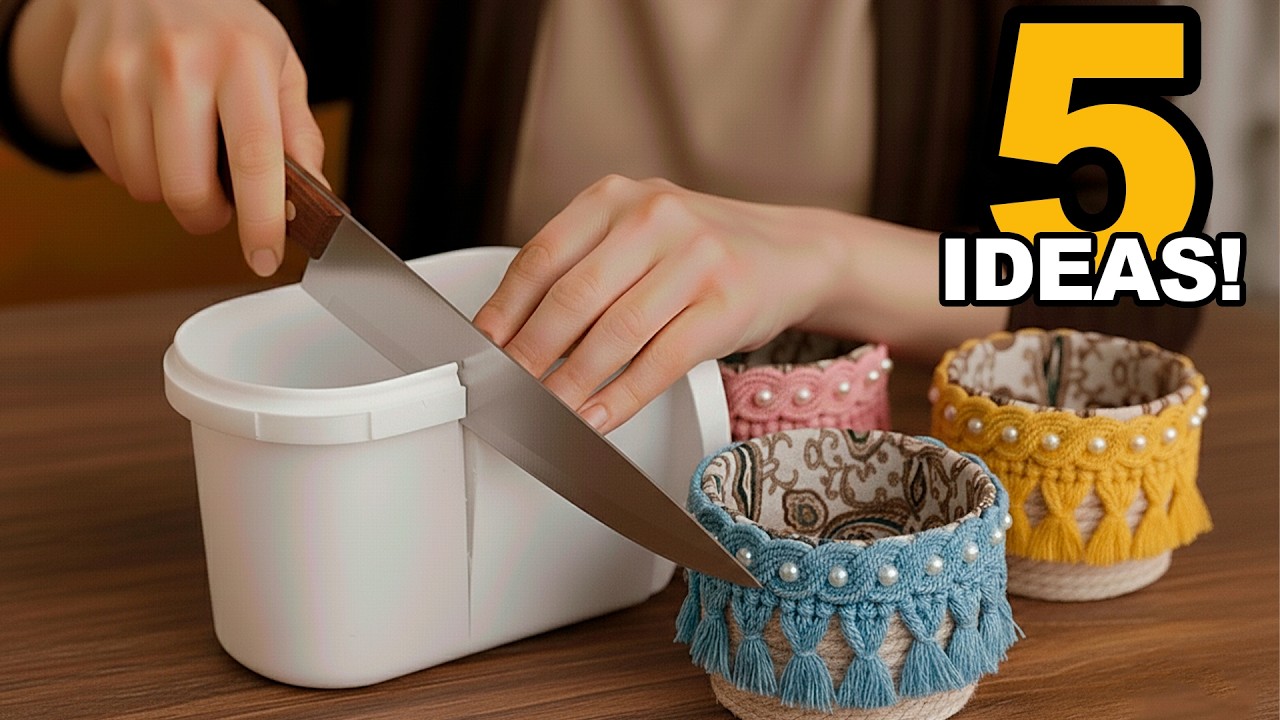 WOW! 😍 Stylish Interior Items made from Ordinary Trash! 5 Home Decor ideas! DIY Baskets