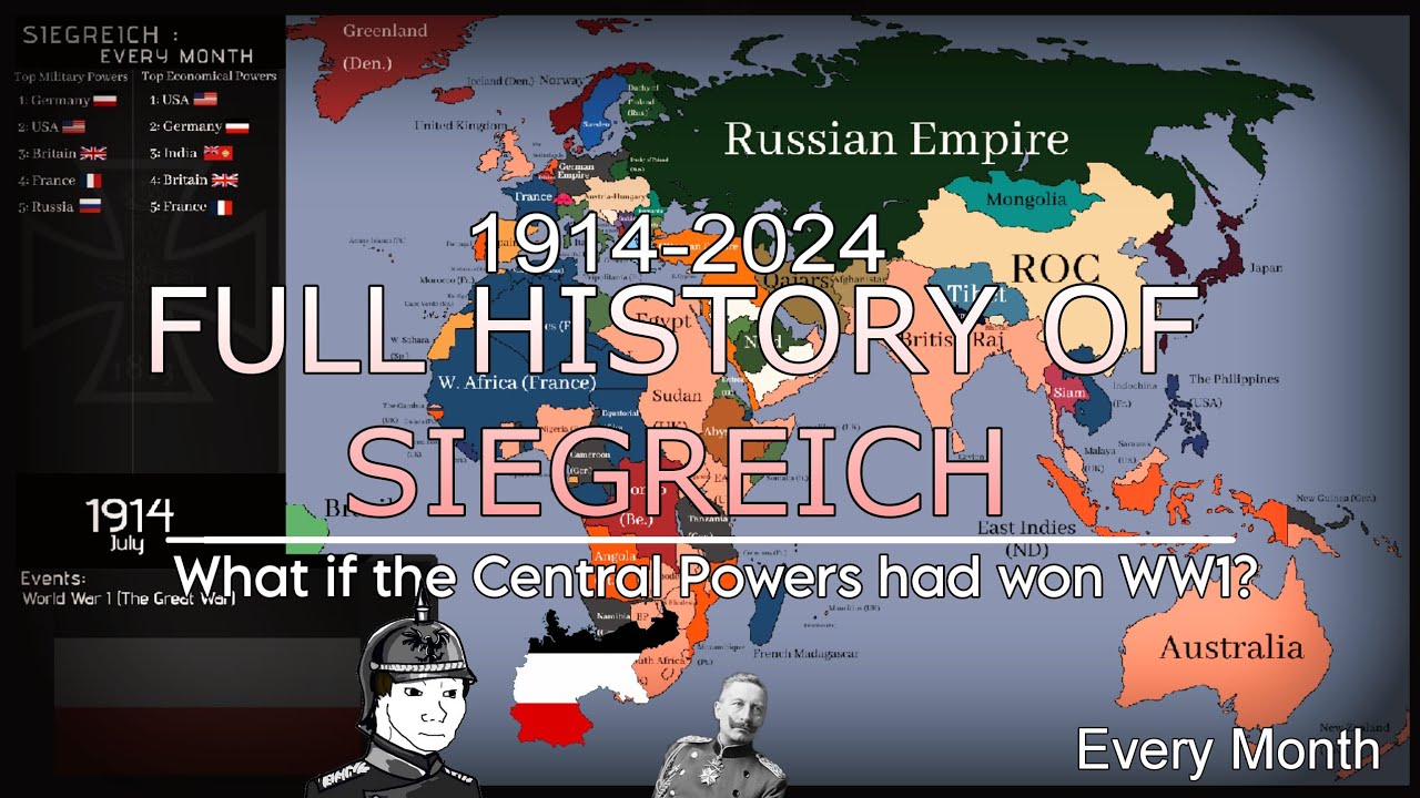 What if the Central Powers Won WW1? [EVERY MONTH] Siegreich: FULL HISTORY