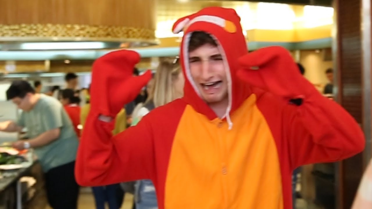 Dressing up as a crab and watching people eat my family