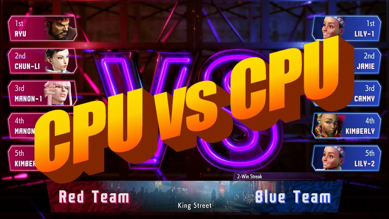 Over 11 Hours of Street Fighter 6 - CPU vs CPU Team Battle