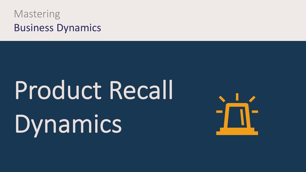 Product Recall Management Dynamics