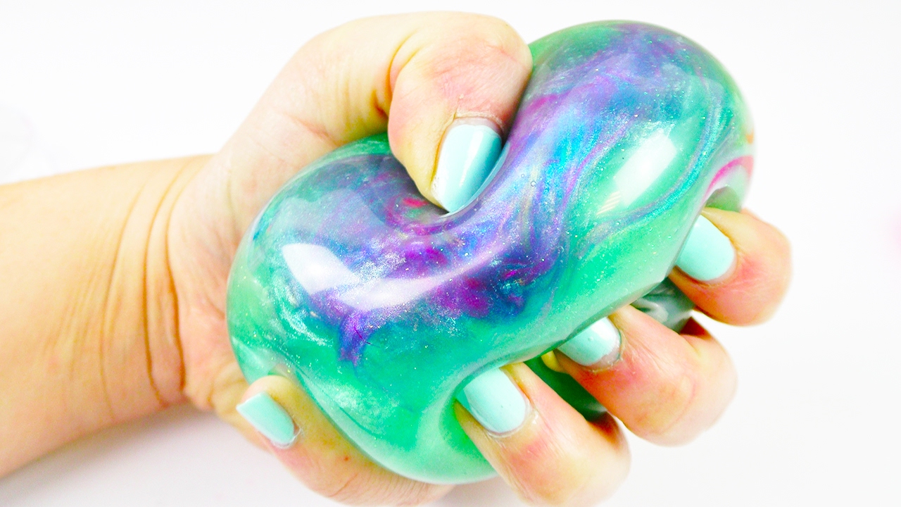 GALAXY Antistressball | Mega schöner Schleim Ball mit super viel Glitzer | DIY Idee