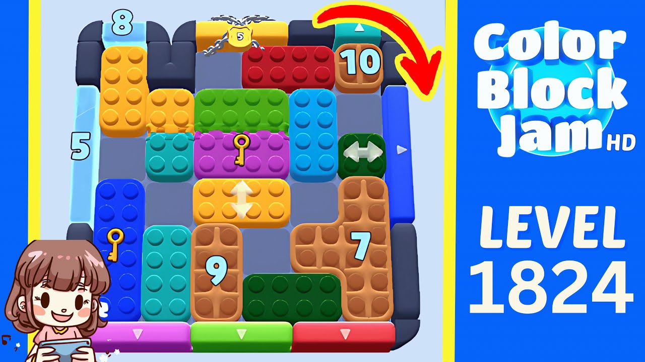 Color Block Jam Level 913 (1824) Solution Walkthrough