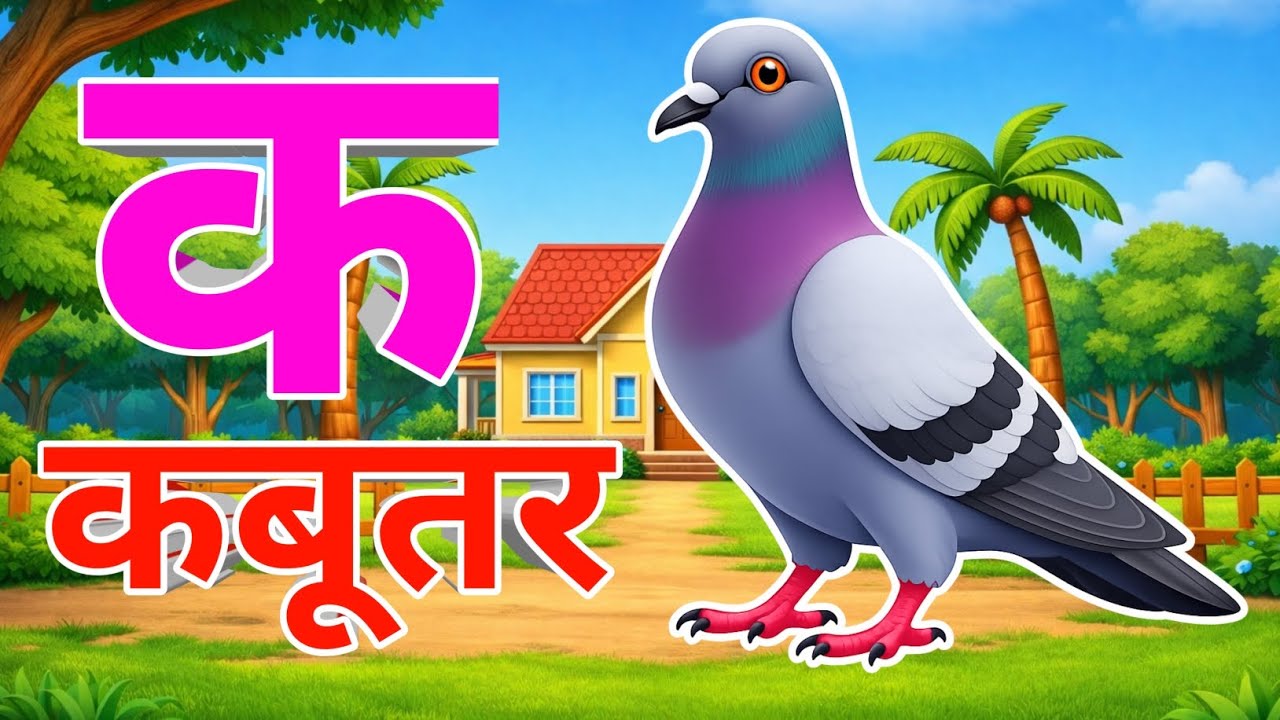 क कबूतर 🕊️ | Kids Learning Alphabet | 3D Cartoon Hindi | ABC Hindi Rhymes
