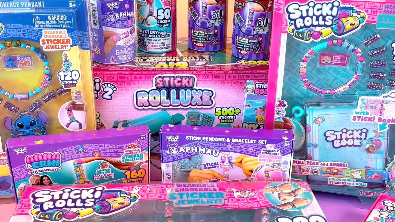 ASMR Sticki Rolls Mega Unboxing 😻 44+ Minutes | 1000+ Holographic Stickers | No Talking