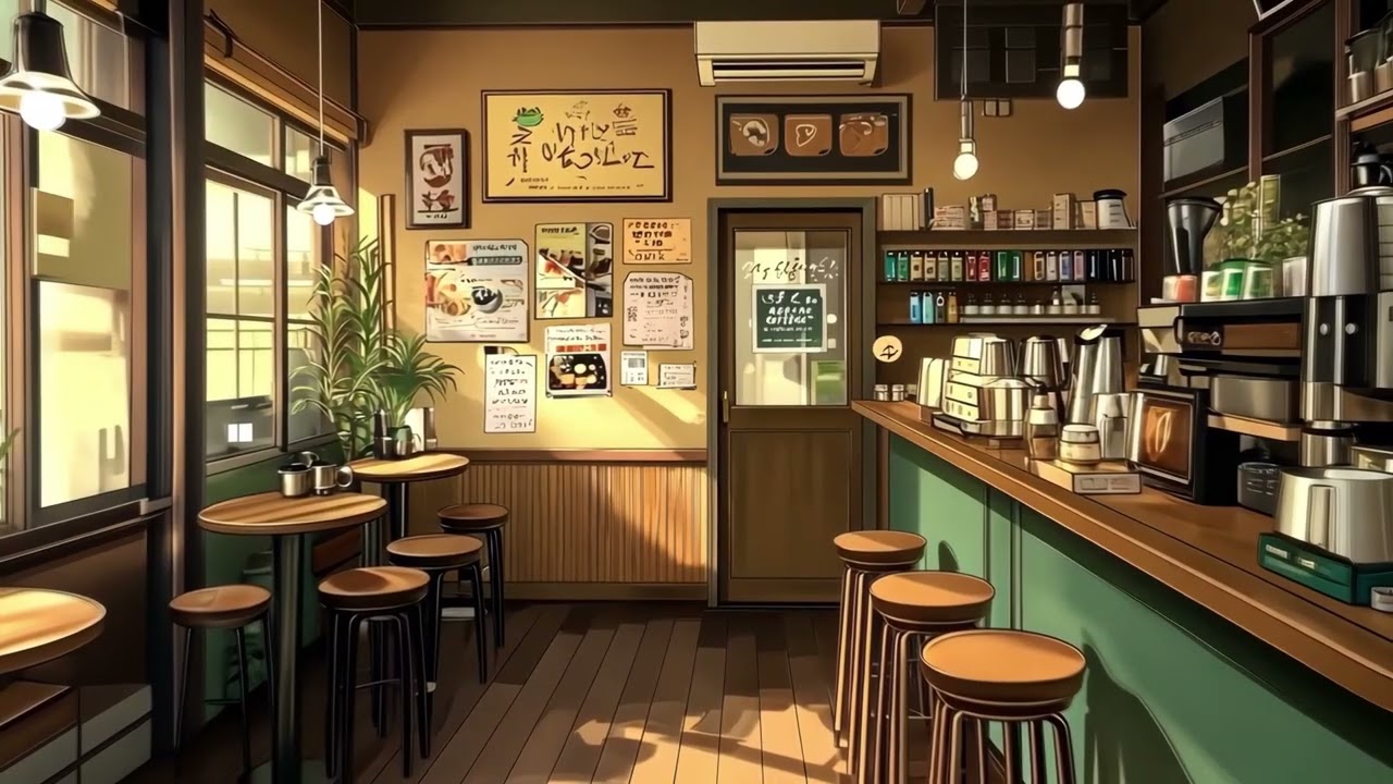 Cozy Café Background Lofi – Warm Beats for Focus – 4 Hours
