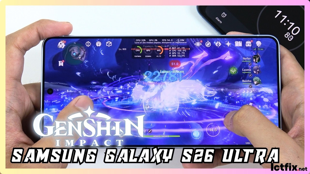 Samsung Galaxy S26 Ultra Genshin Impact Gaming Test | Snapdragon 8 Elite Gen 5, 120Hz Display