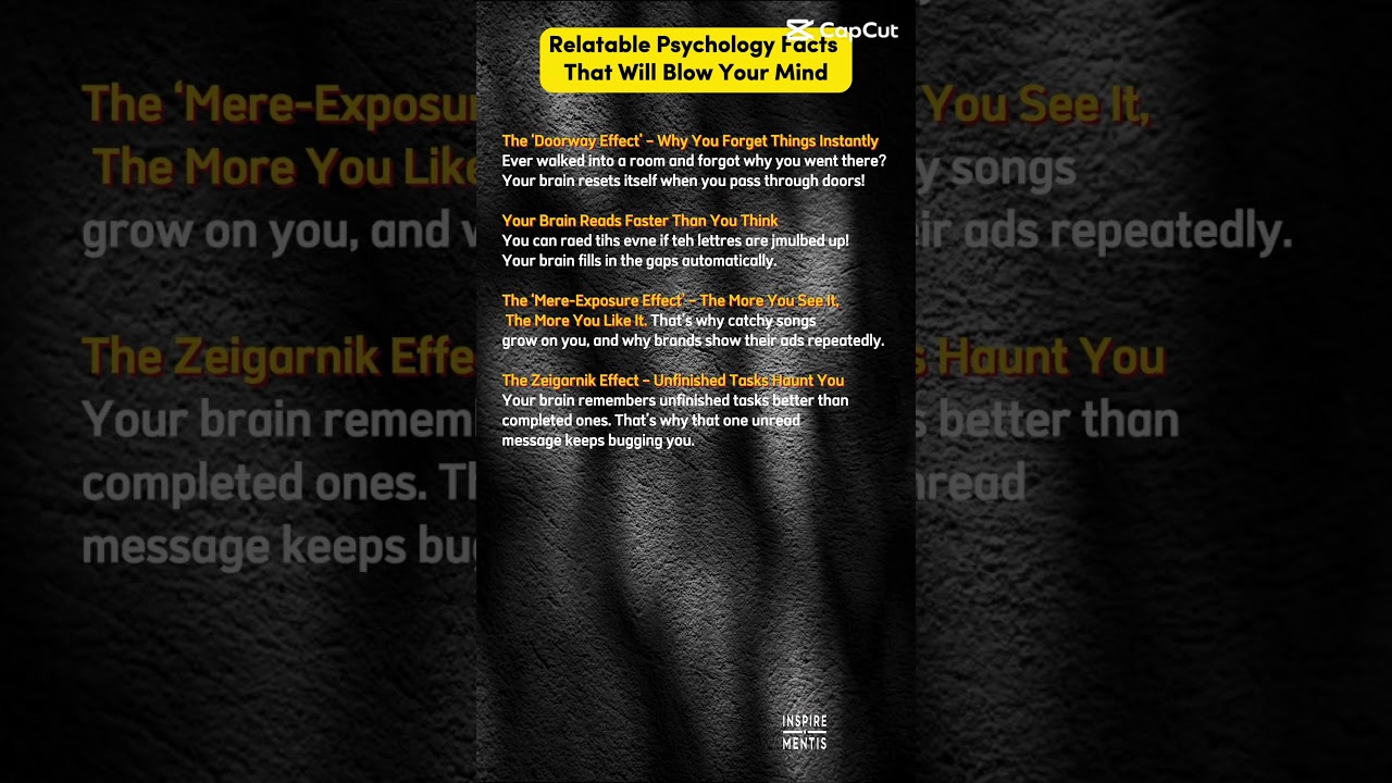 Relatable Psychology Facts That Will Blow Your Mind #psychologyfacts