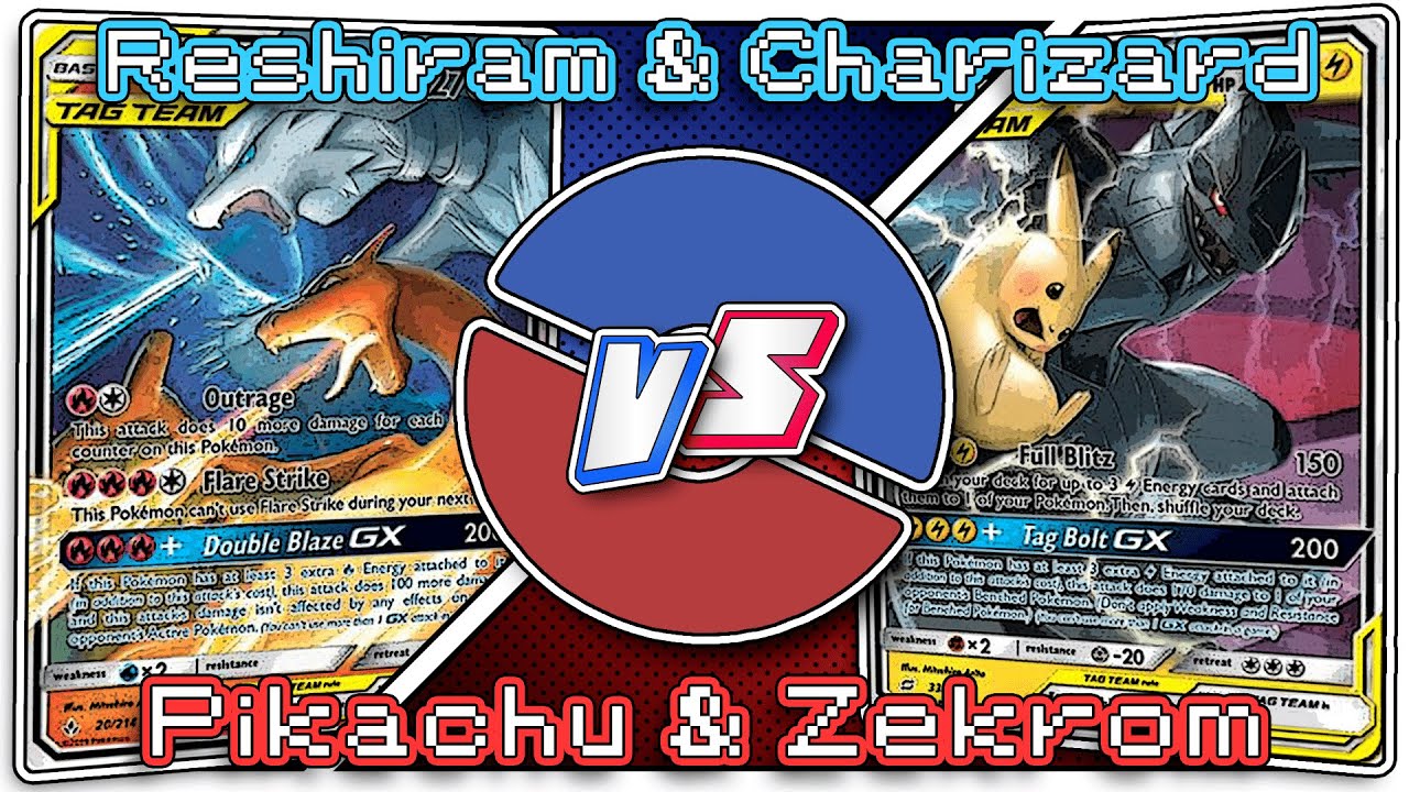 BATALHA POKÉMON TCG | GX ALIADOS RESHIRAM & CHARIZARD VS PIKACHU & ZEKROM!