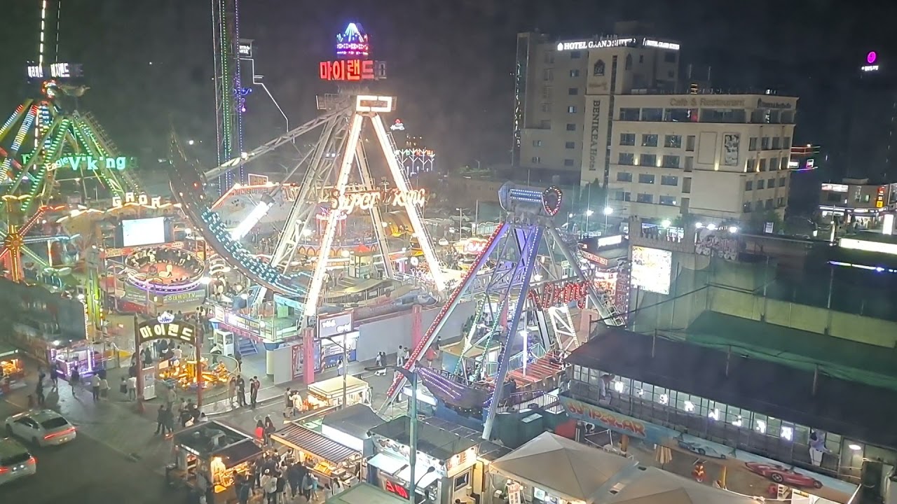 인천 월미도 놀이공원야경