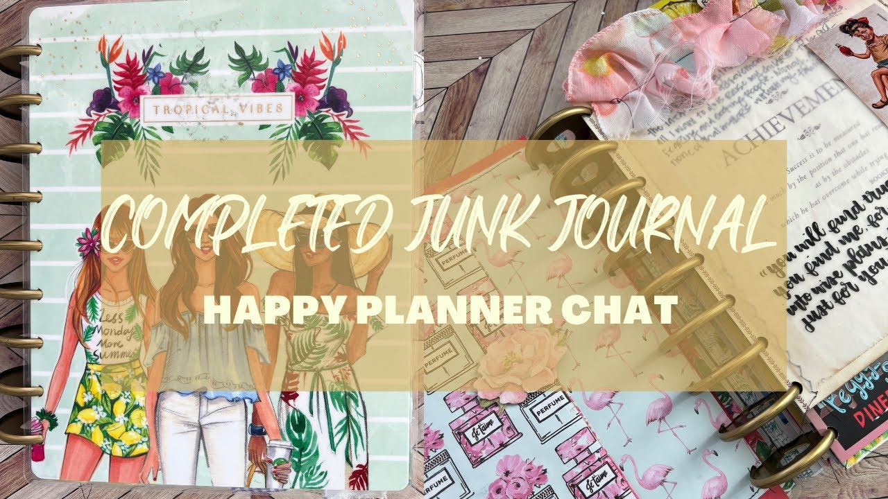Completed Junk Journal Flip: Happy Planner Summer Journal 2022