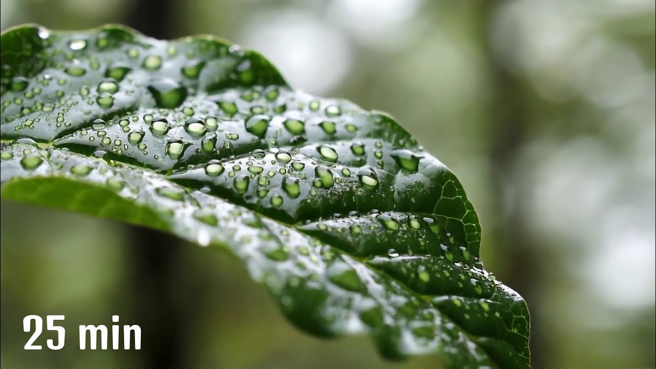 Gentle Rain on a Forest Leaf | 25-Minute Relaxing Piano Meditation