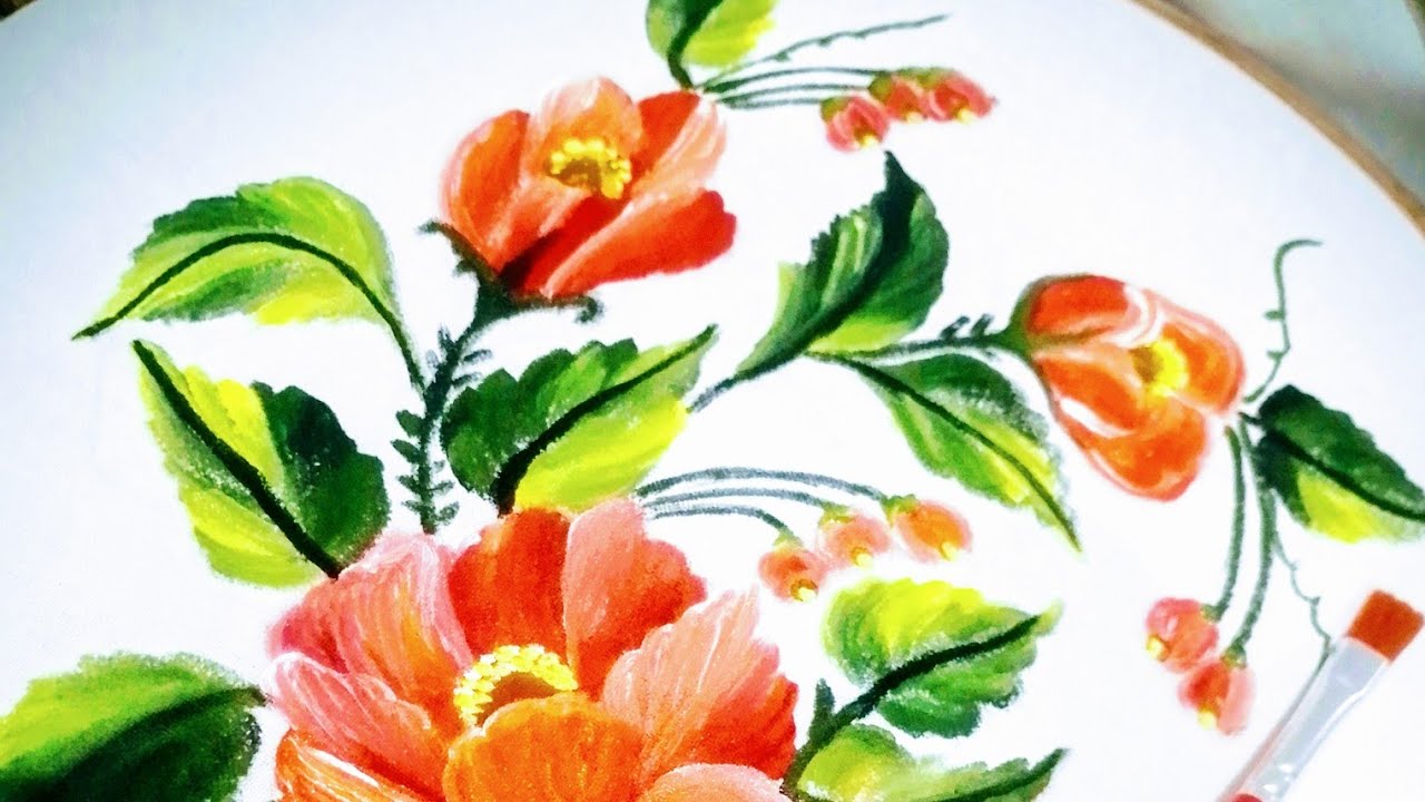 Very Easy ,step by step flower painting #trending #painting #vidyasah