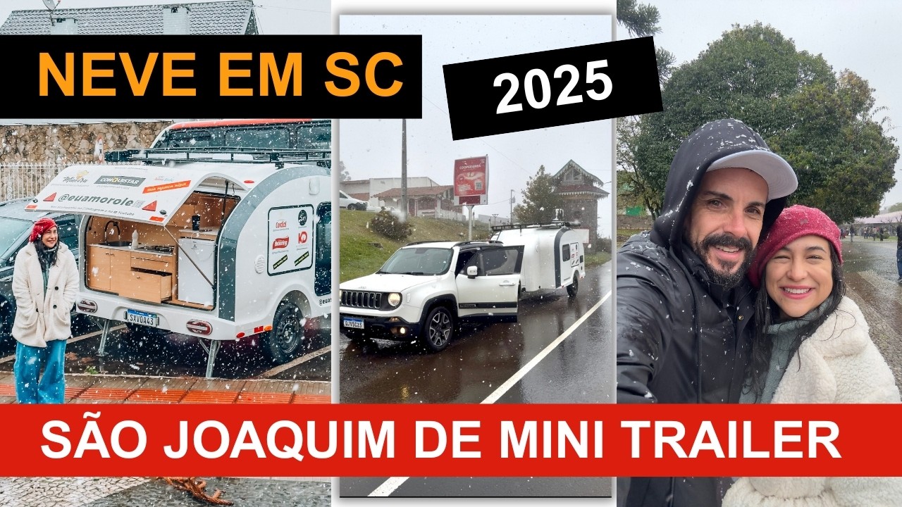Primeira neve em Santa Catarina de 2025 | Com Mini Trailer | Neve em São Joaquim