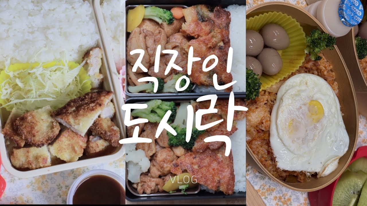 ep01. 번갈아가며 도시락 싸는 vlog / 김치볶음밥, 돈가스정식, 닭다리살조림 