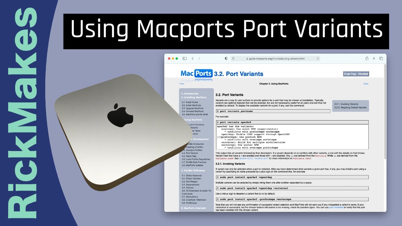 Using Macports Port Variants