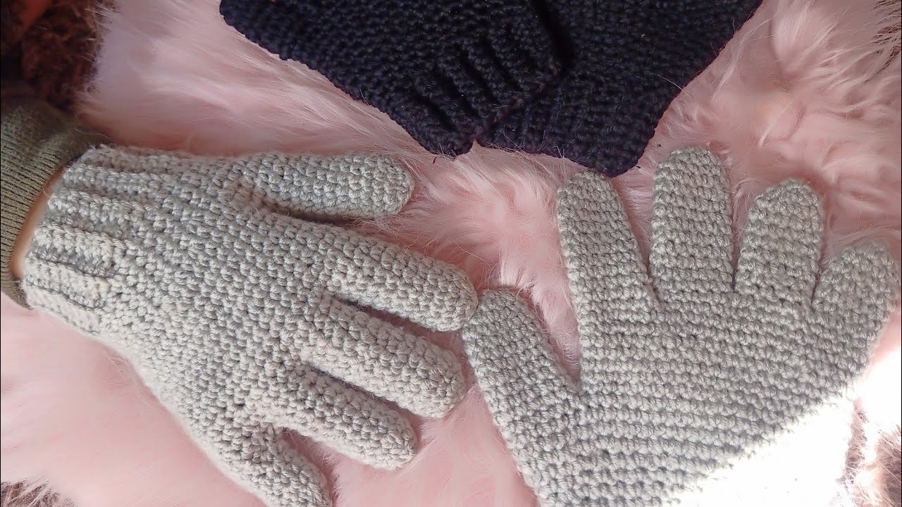 كروشية/جوانتي بالأصابع🧤بالتفصيل للمبتدأين سهل وسريع مع شرح كيفية تغير المقاسات simpel crochet gloves