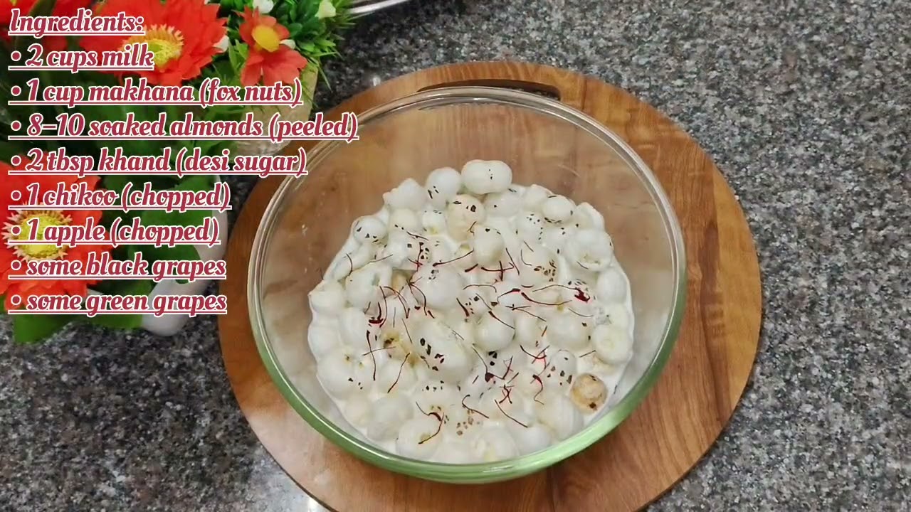 व्रत स्पेशल मखाना बादाम फ्रूट कस्टर्ड | हेल्दी फास्टिंग डेज़र्ट#व्रतस्पेशल #मखानारेसिपी #