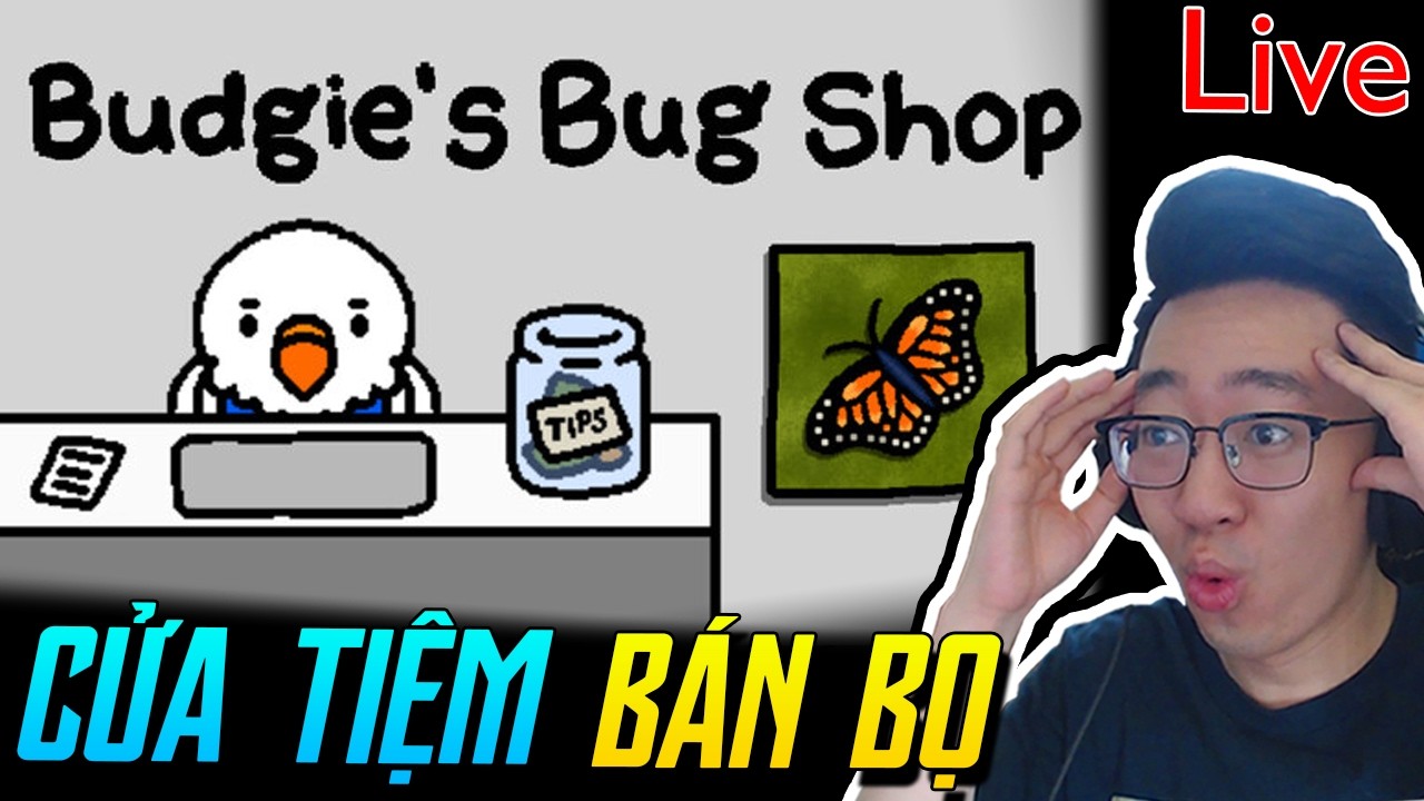 TFT vì đã xong game bắt bọ đem bán nâng cấp vô hạn đồ họa lỏ - Budgie's Bug Shop (14/3)