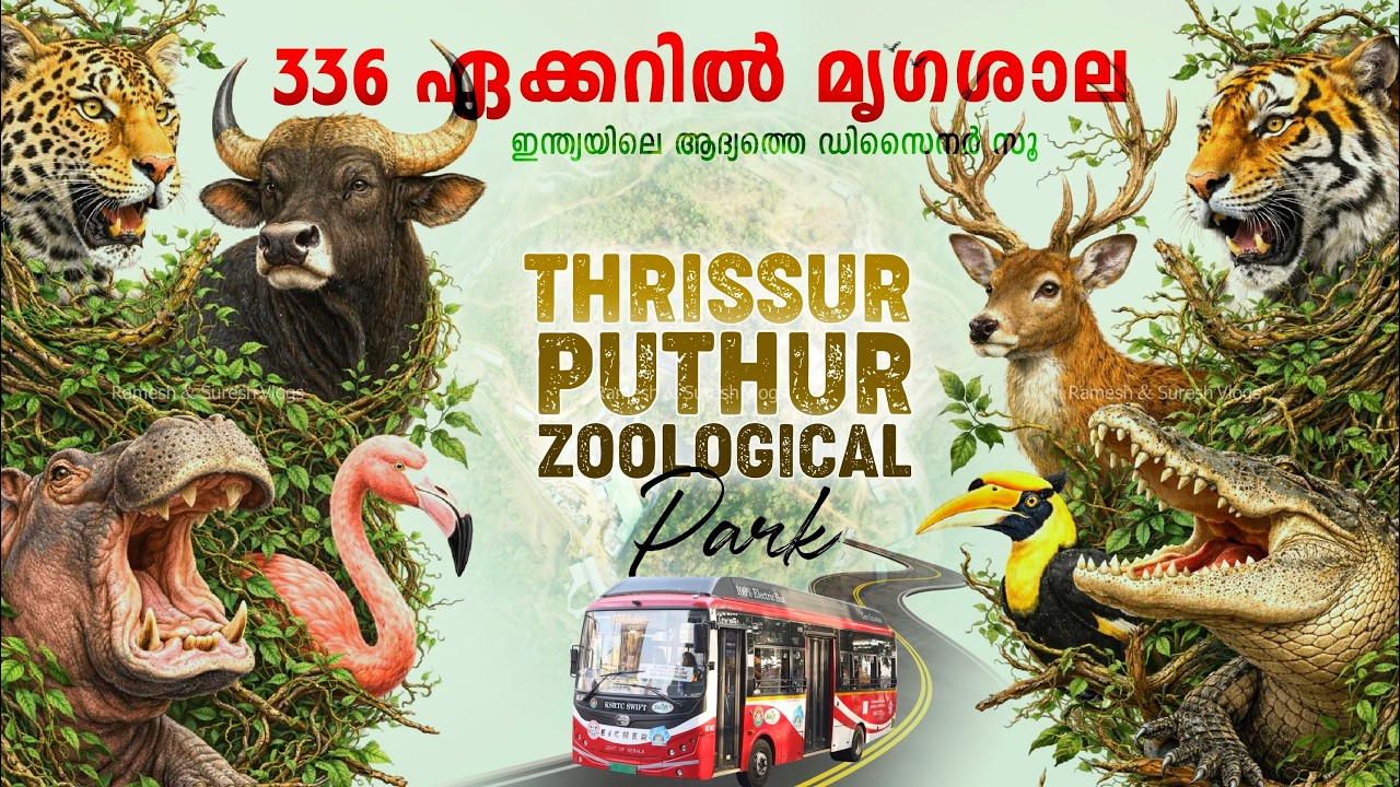 336 ഏക്കറിൽ വന്യലോകം! Puthur Zoological Park, Kerala&rsquo;s First Designer Zoo | Ramesh & Suresh Vlogs