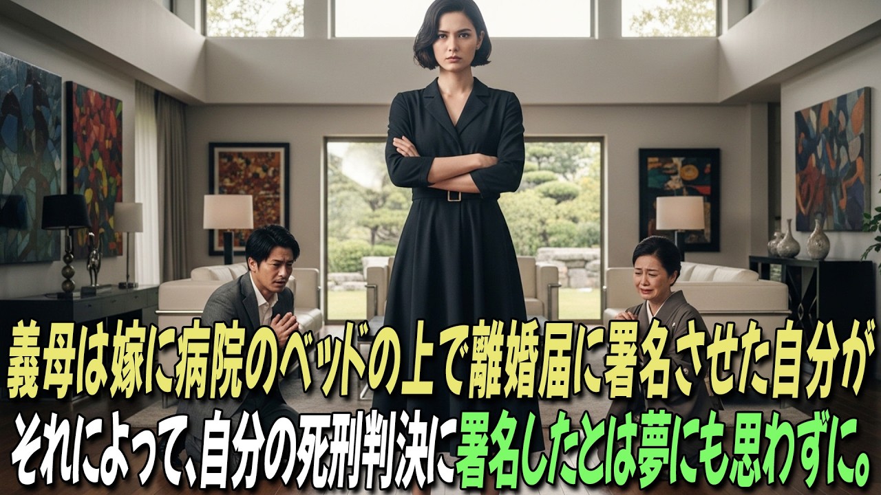 🏥 義母は嫁に病院で離婚届に署名させた😏。自分が死刑判決に署名したことも知らなかった…