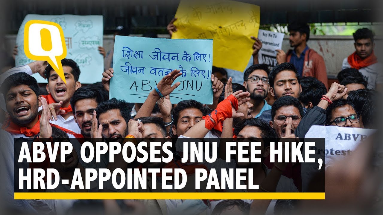 &lsquo;Govt Panel Useless&rsquo;: BJP Student Wing ABVP Opposes JNU Fee Hike | The Quint