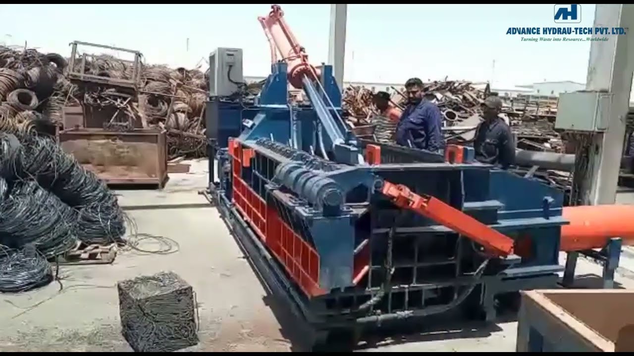 Iron Baler Jumbo Turnout Auto &ndash;Triple Action High Density Baler for Light Metal Scrap