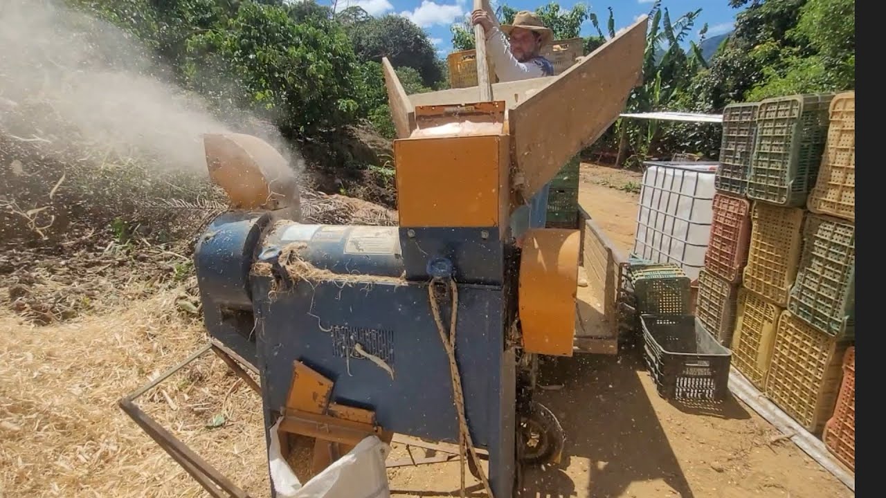 debulhadeira de milho vencedora 330 com motor a diesel branco com vários melhoramento de desempenho👌