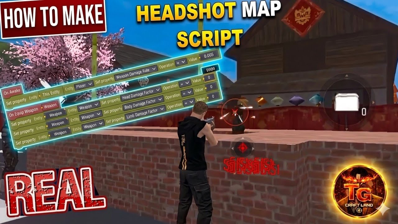 How to make Headshot only Craft Land map script|| TG || 2026