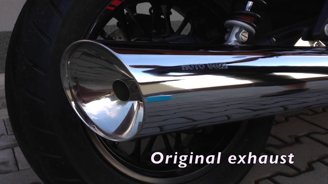 Motto Guzzi California 1400 Custom - Original exhaust vs. Lafranconi exhaust