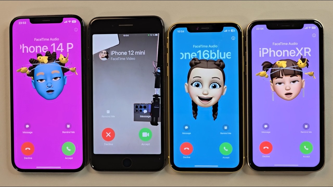 iPhone 13promax iPhone 8+ iPhone 11 iPhone 16pro Incoming call Facetime Outgoing call