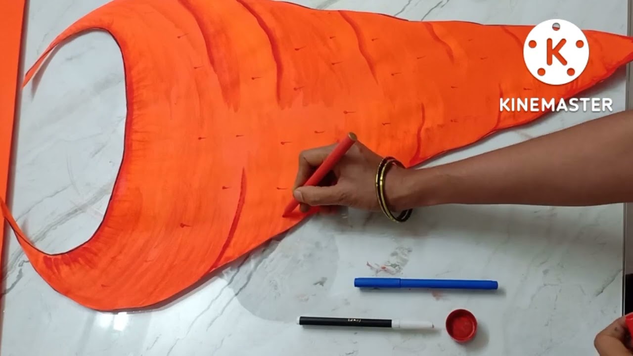 How to make Carrot for fancy dress|for kids|DIY|ಫ್ಯಾನ್ಸಿ ಡ್ರೆಸ್ಸಿಗೆ ಕ್ಯಾರೆಟ್ ಮಾಡುವ ವಿಧಾನ|