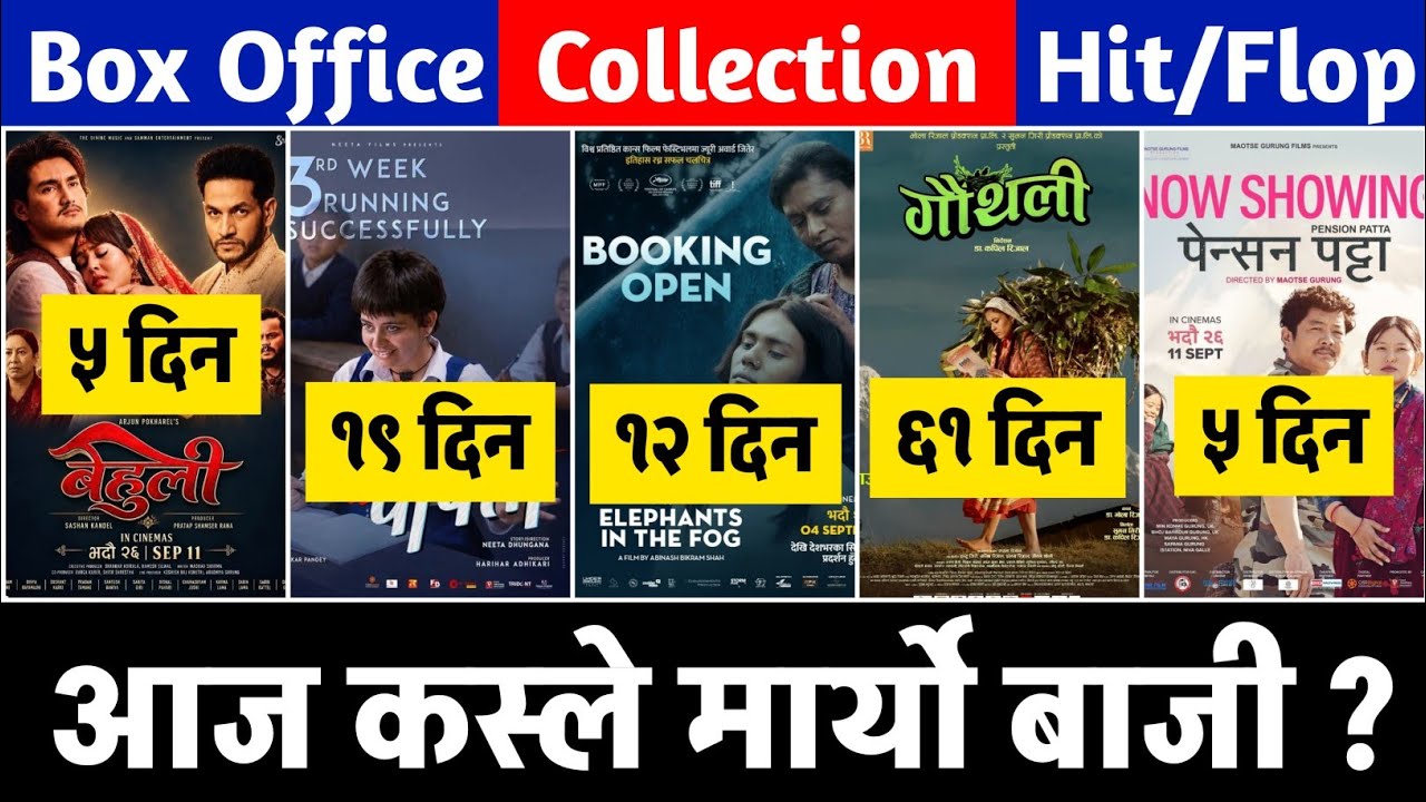 PARVATI, GAUTHALI, ELEPHANT IN THE FOG, PENSION PATTA & BEHULI BOX OFFICE COLLECTION, @coolboyyy69 