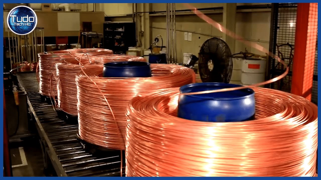 Como são feitos os Cabos Elétricos - Incrível Processo de Fabricação de Cabos Elétricos Gigantes