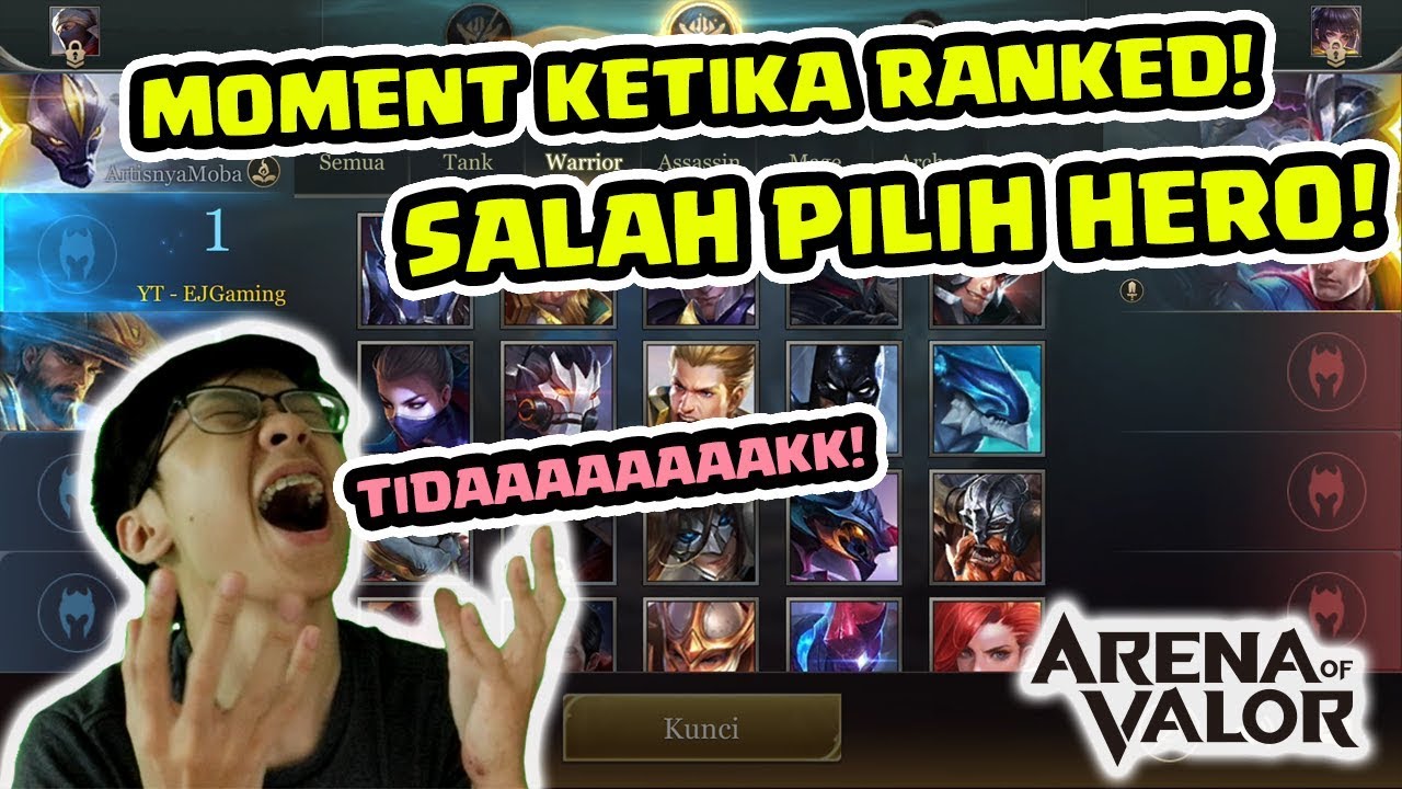 BEGINI RASANYA SALAH PICK HERO di RANKED! - Arena of Valor