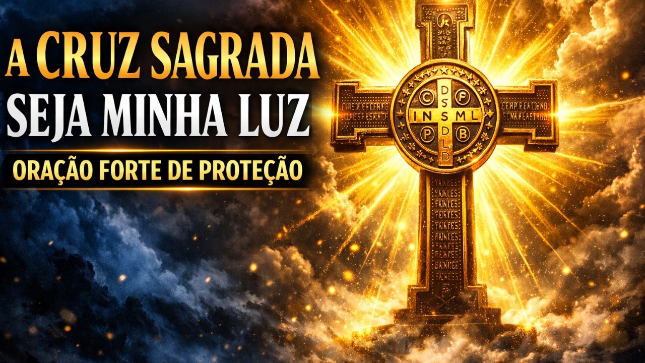 🔴A Cruz Sagrada Seja Minha Luz - Forte Oração do Grimório de São Bento🎯