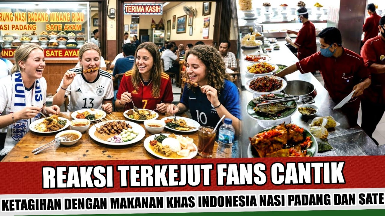 NIATNYA ANTRI TIKET FIFA SERIES~SUPORTER CANTIK EROPA MALAH DIBUAT KETAGIHAN NASI PADANG DAN SATE