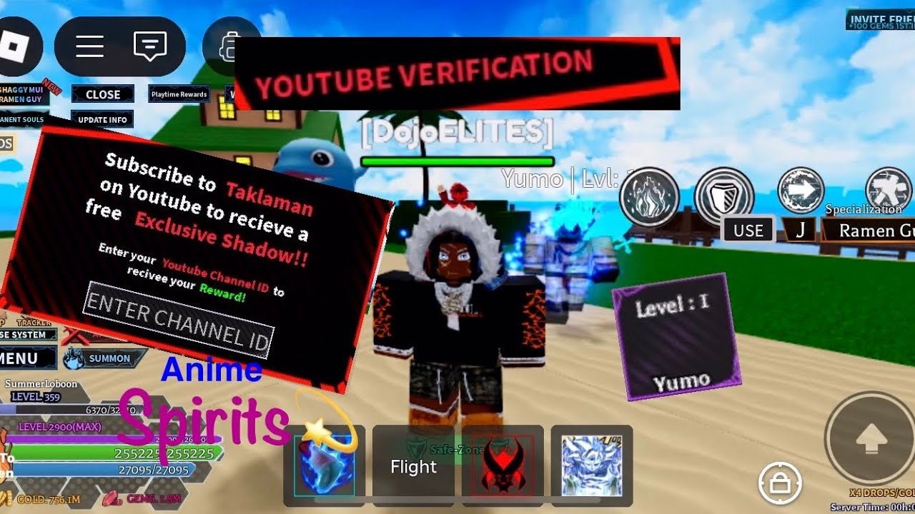 Free Exclusive Shadow (how to verify your Youtube Channel ID🤓☝🏿) - Anime Spirits