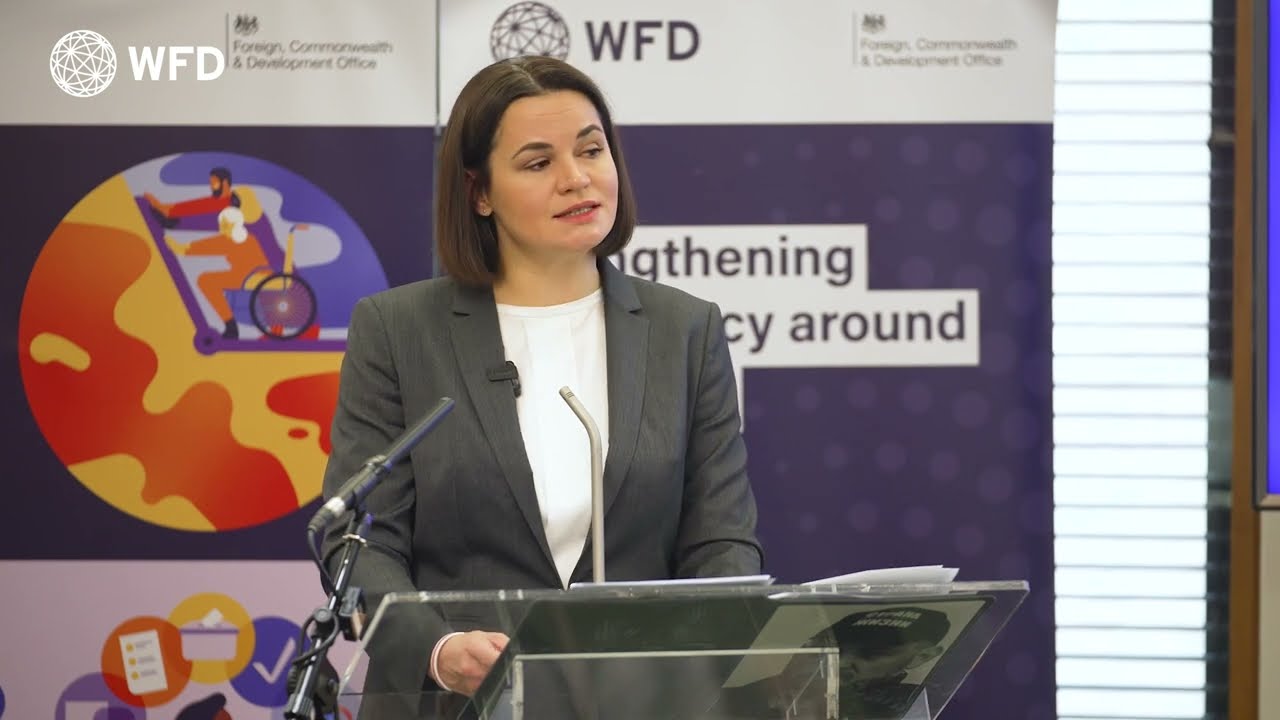 2023 Annual Lecture on the State of Democracy in the World | Sviatlana Tsikhanouskaya (Full event)