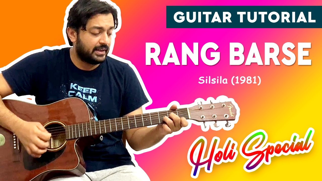 Rang Barse Guitar Tutorial | Silsila | Holi Special | Guitar Chords | Lesson | Pickachord