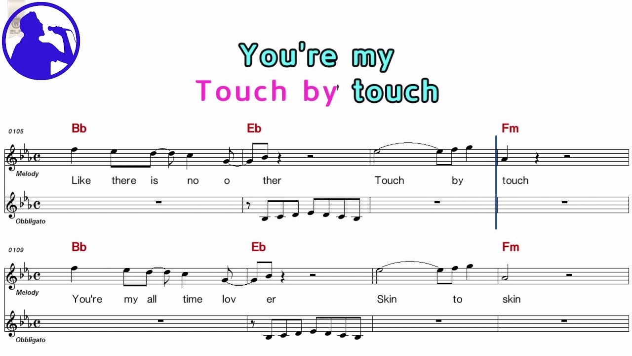 Joy - Touch by touch karaoke version sheet music for players,chorus added(Ye karaoke)