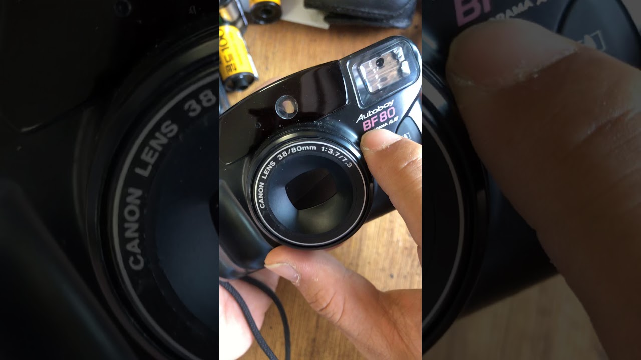 Canon prima bf twin / autoboy bf 80 tele 38/80 캐논 오토보이 bf80 자동 카메라 사용법 필름 넣는 법