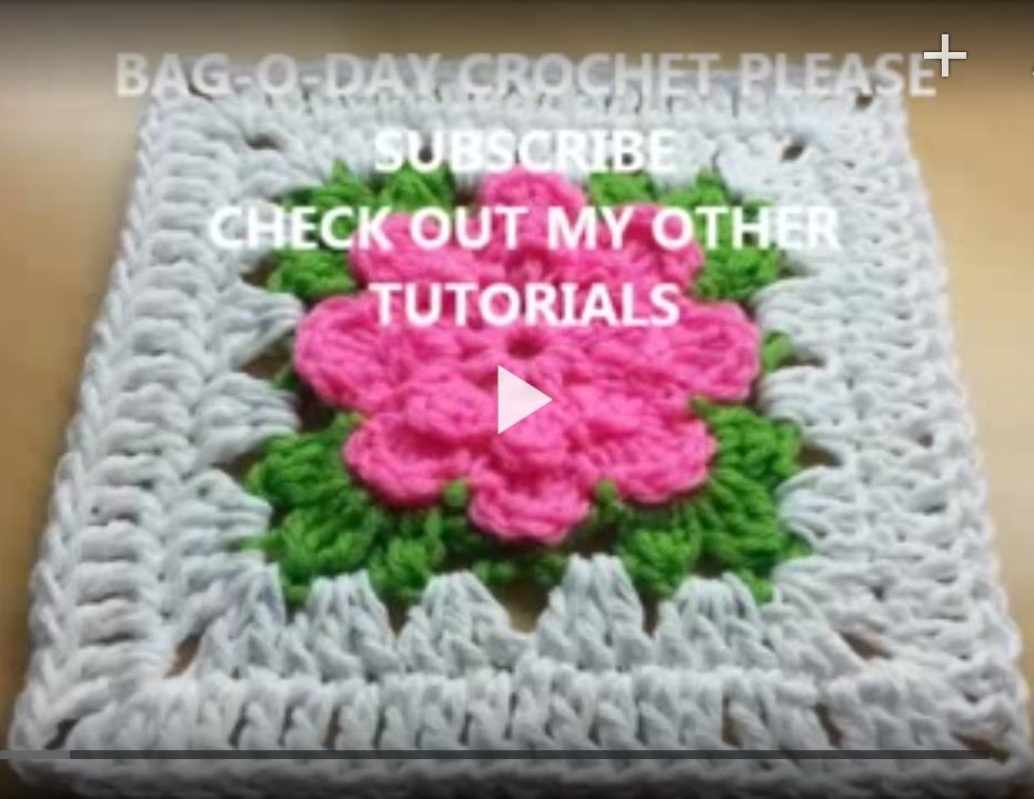 CROCHET How to #Crochet rose granny square #TUTORIAL #239